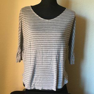 Off the shoulder striped T-shirt